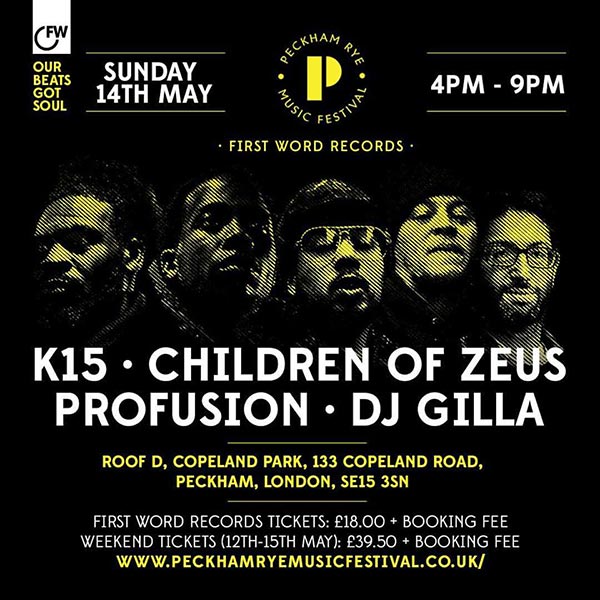 First Word Records at Peckham Rye Festival at Copeland Park on Sun 14th May 2017 Flyer
