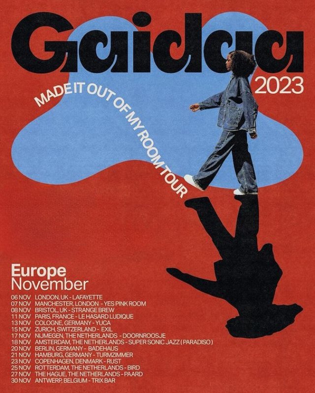 Gaidaa at Lafayette on Mon 6th November 2023 Flyer