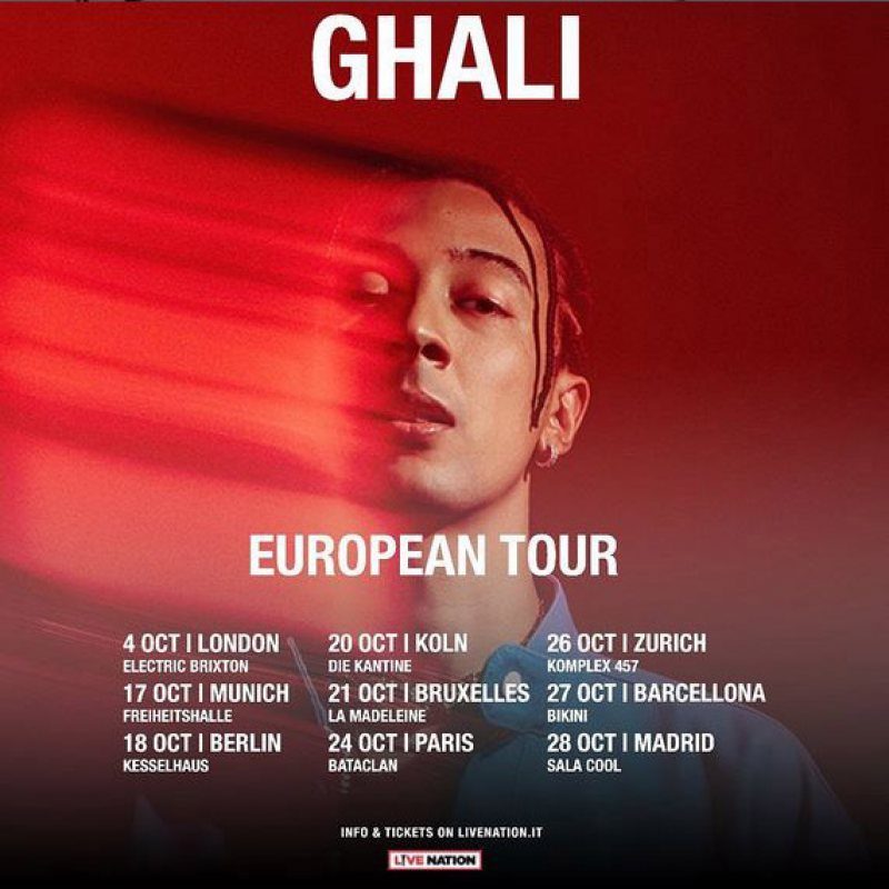 GHALI at Electric Brixton on Tue 4th October 2022 Flyer