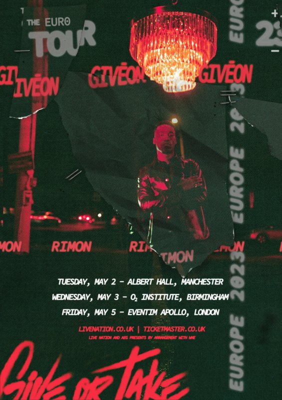 Giveon at Hammersmith Apollo on Wed 3rd May 2023 Flyer