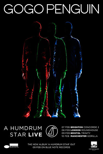 GoGo Penguin at The Roundhouse on Thu 8th February 2018 Flyer