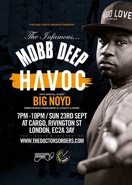 Havoc + Big Noyd at Cargo on Sun 23rd September 2018 Flyer