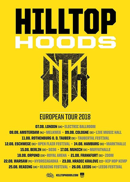 Hilltop Hoods at Electric Ballroom on Tue 7th August 2018 Flyer