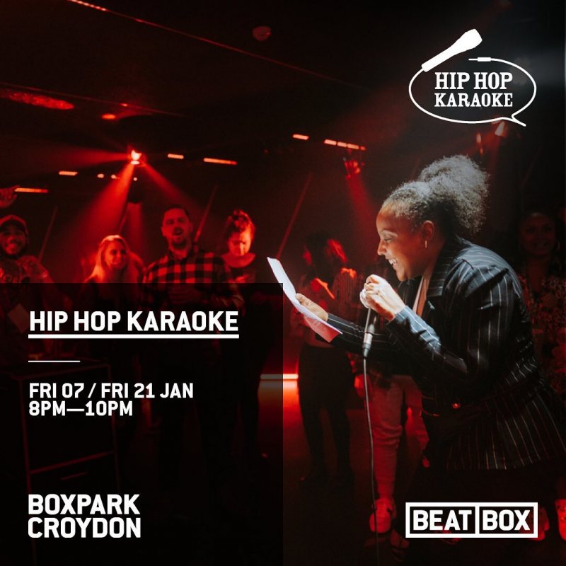 Hip Hop Karaoke at Boxpark Croydon on Fri 21st January 2022 Flyer