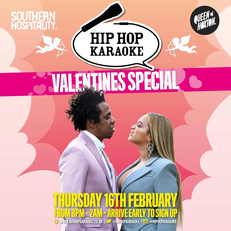 Hip Hop Karaoke at Queen of Hoxton on Thu 16th February 2023 Flyer