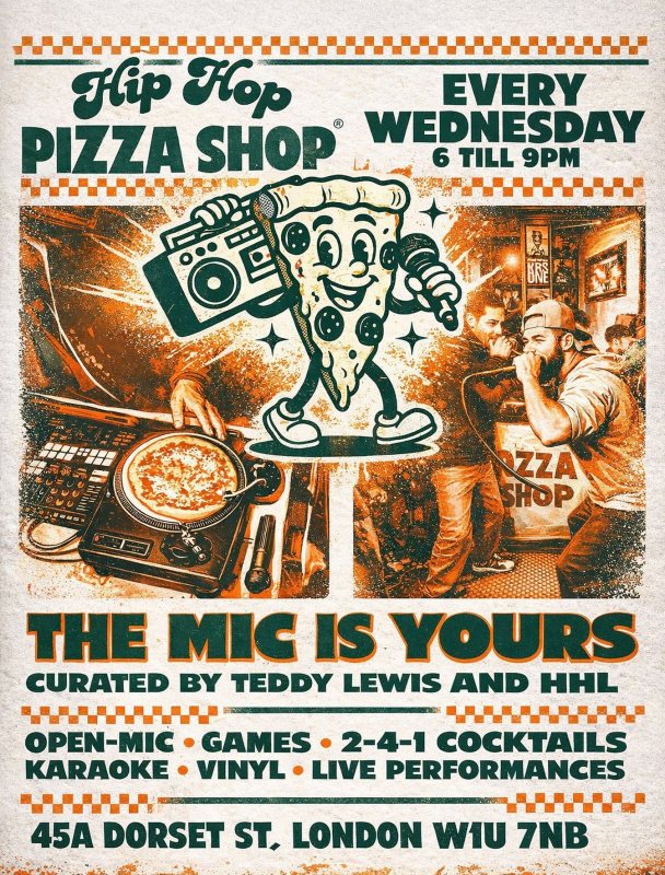 Hip Hop Pizza Shop at Pizza by Jagua on Wed 4th February 2026 Flyer