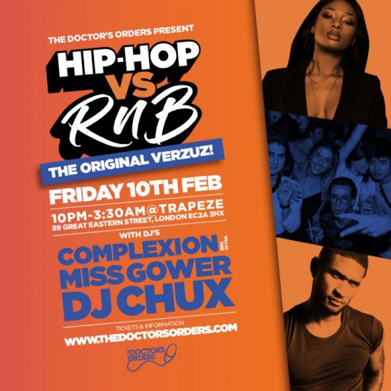 Hip-Hop vs RnB at Trapeze on Fri 10th February 2023 Flyer