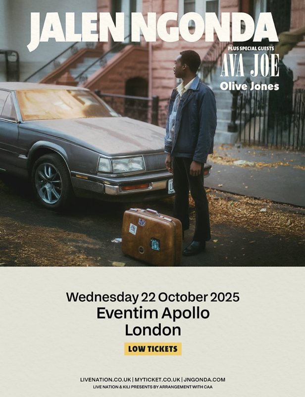 Jalen Ngonda at Hammersmith Apollo on Wed 22nd October 2025 Flyer