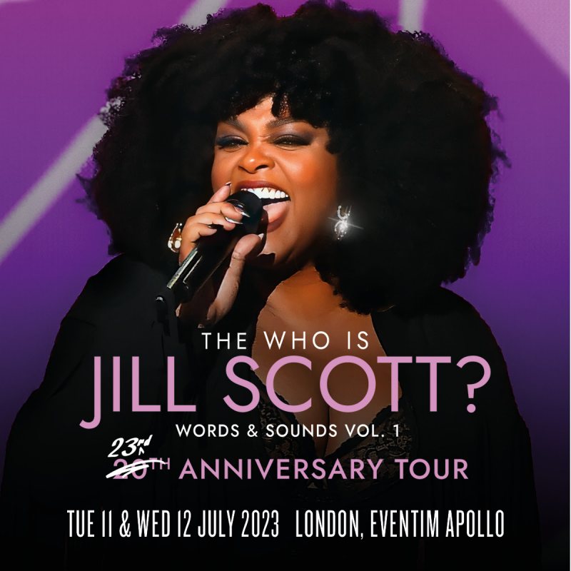 Jill Scott at Hammersmith Apollo on Tue 11th July 2023 Flyer