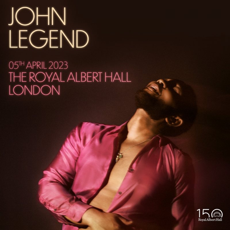 John Legend at Royal Albert Hall on Wed 5th April 2023 Flyer