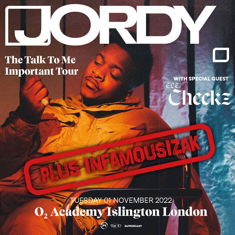 Jordy at Islington Academy on Tue 1st November 2022 Flyer