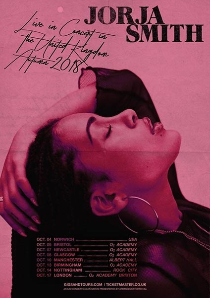 Jorja Smith at Brixton Academy on Thu 18th October 2018 Flyer