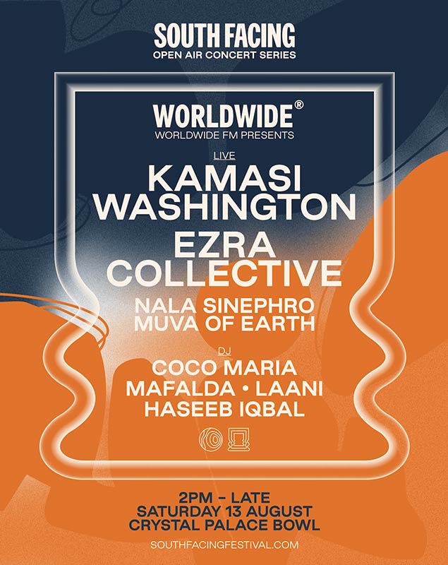Kamasi Washington + Ezra Collective at Crystal Palace Bowl on Sat 13th August 2022 Flyer