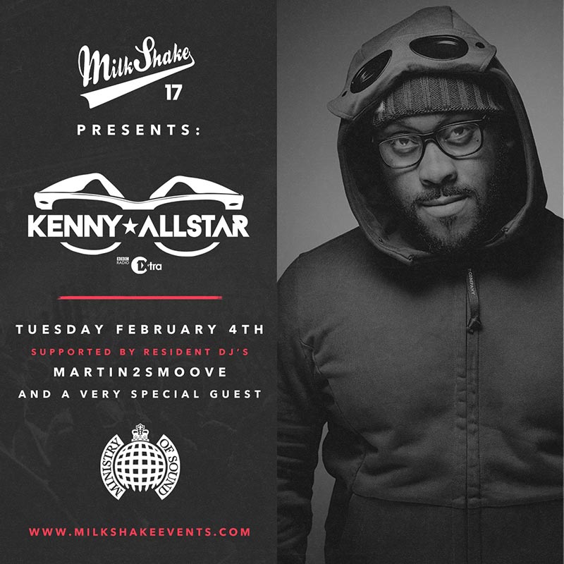 Kenny Allstar at Ministry of Sound on Tue 4th February 2020 Flyer