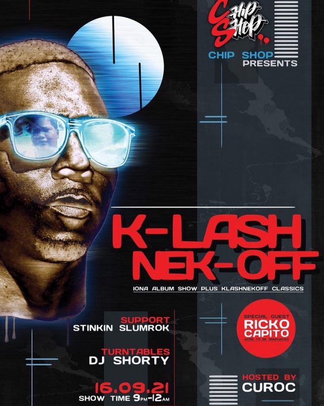 Klashnekoff at Chip Shop BXTN on Thu 16th September 2021 Flyer