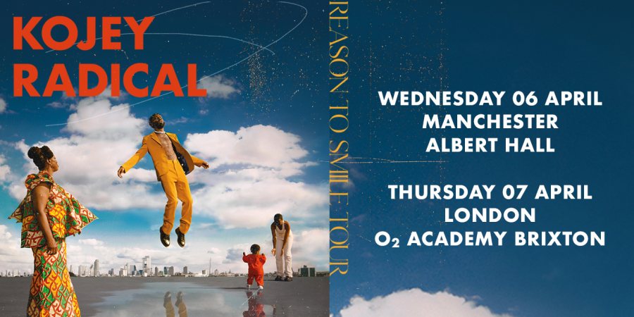 Kojey Radical at Brixton Academy on Thu 7th April 2022 Flyer