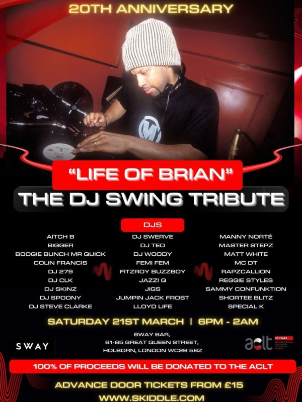 life of Brian at Sway on Sat 21st March 2026 Flyer