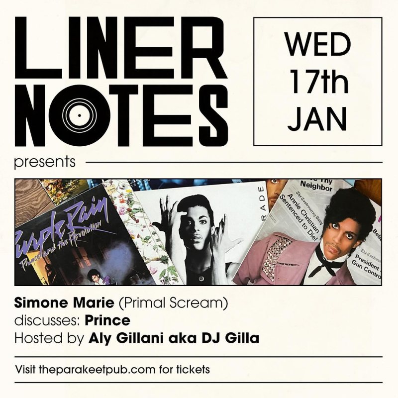 LINER NOTES at The Parakeet on Wed 17th January 2024 Flyer