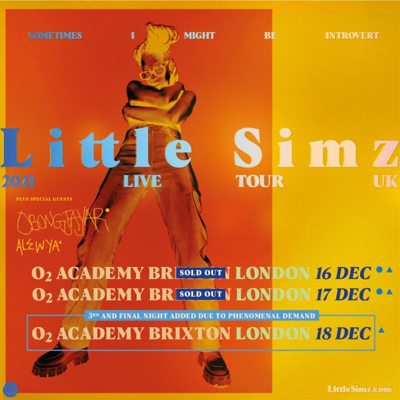 Little Simz at Brixton Academy on Sat 18th December 2021 Flyer