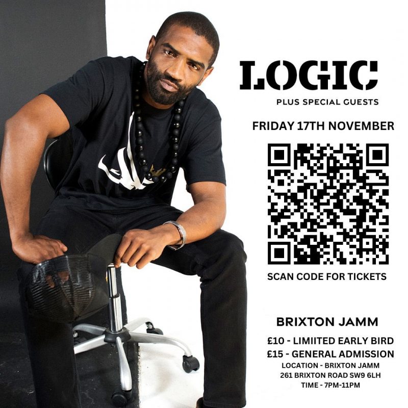 Logic  at Brixton Jamm on Fri 17th November 2023 Flyer