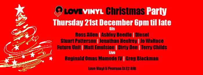 Love Vinyl Christmas Party at Love Vinyl on Thu 21st December 2017 Flyer