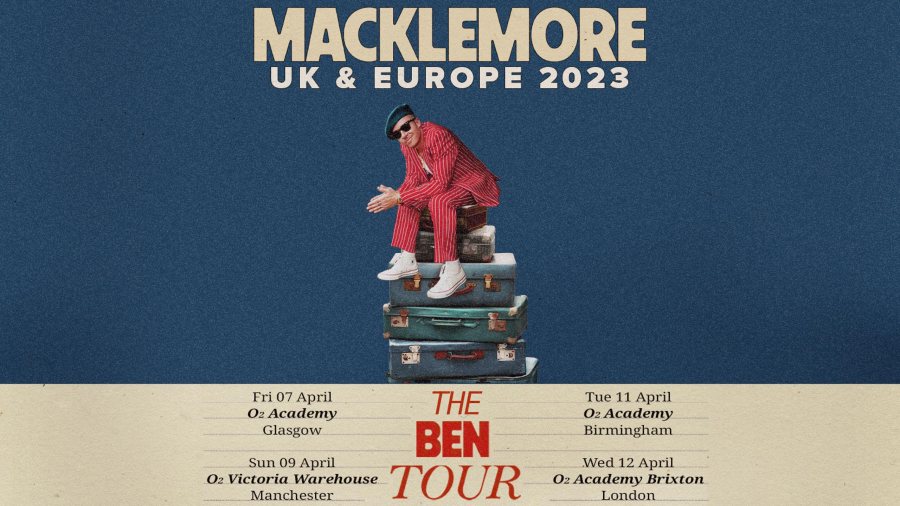 Macklemore at Brixton Academy on Wed 12th April 2023 Flyer
