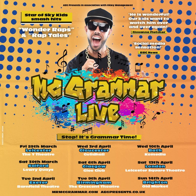 MC GRAMMAR at Leicester Square Theatre on Sat 13th April 2024 Flyer