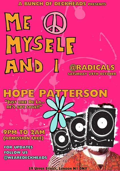 Me Myself & I at Radicals & Victuallers on Sat 24th October 2015 Flyer