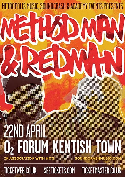 Method Man & Redman at The Forum on Fri 22nd April 2016 Flyer
