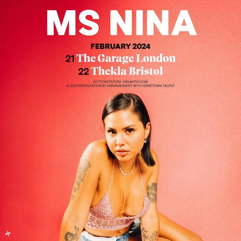 MS NINA at The Garage on Wed 21st February 2024 Flyer