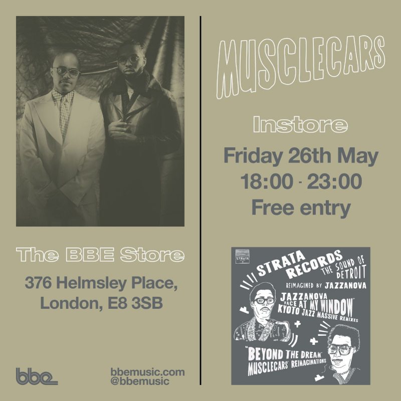 musclecars instore at The BBE Store on Fri 26th May 2023 Flyer