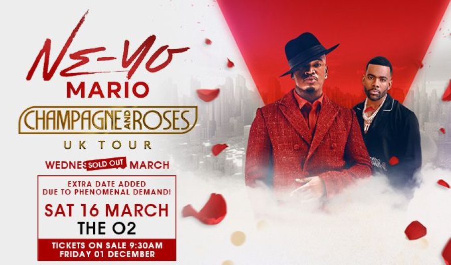 Ne-Yo & Mario at The o2 on Sat 16th March 2024 Flyer