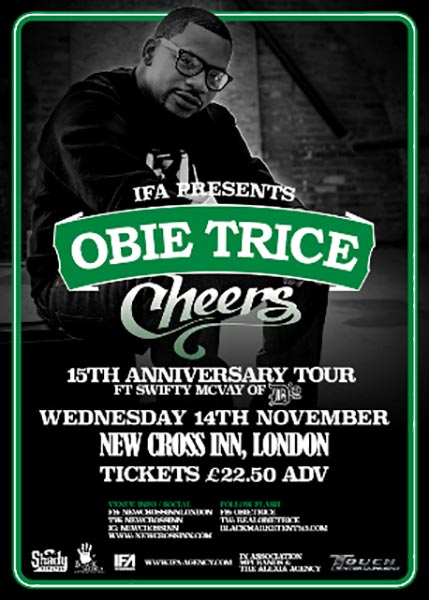 Obie Trice at New Cross Inn on Wed 14th November 2018 Flyer