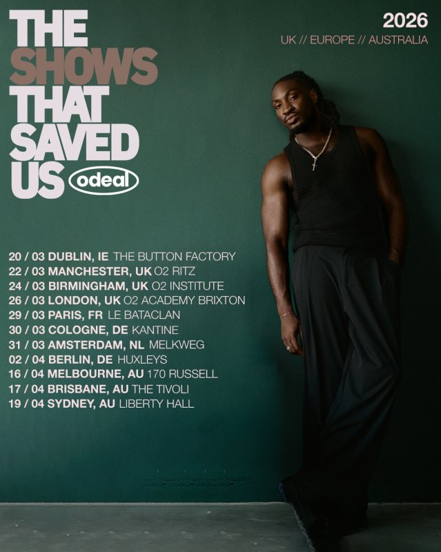 Odeal at Brixton Academy on Thu 26th March 2026 Flyer