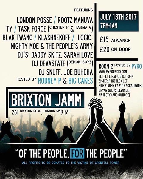 Of the People, For the People: A Community Event at Brixton Jamm on Thu 13th July 2017 Flyer
