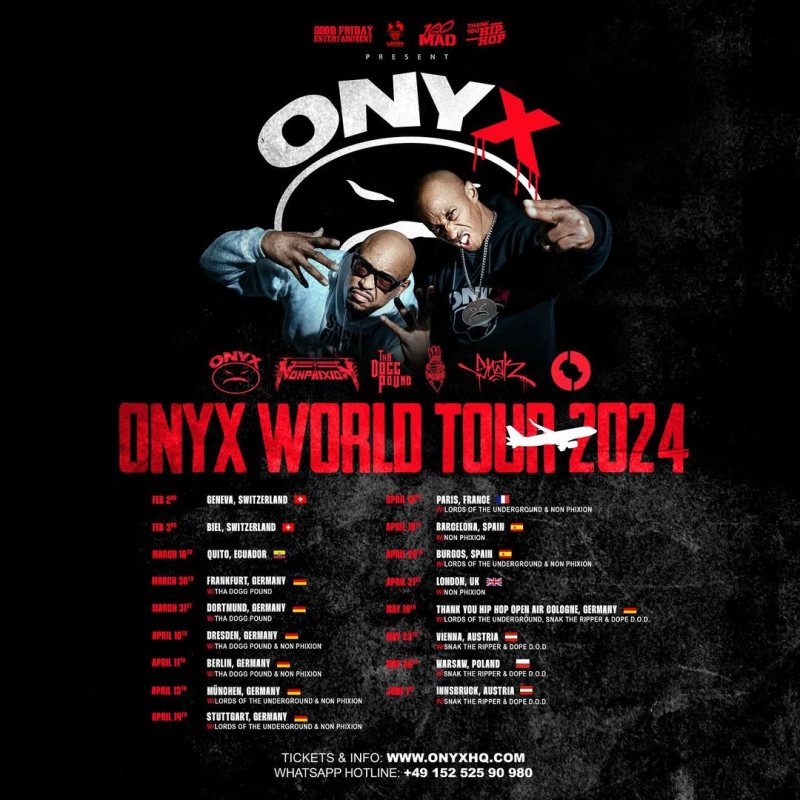 ONYX & Non Phixion at Islington Academy on Sun 21st April 2024 Flyer