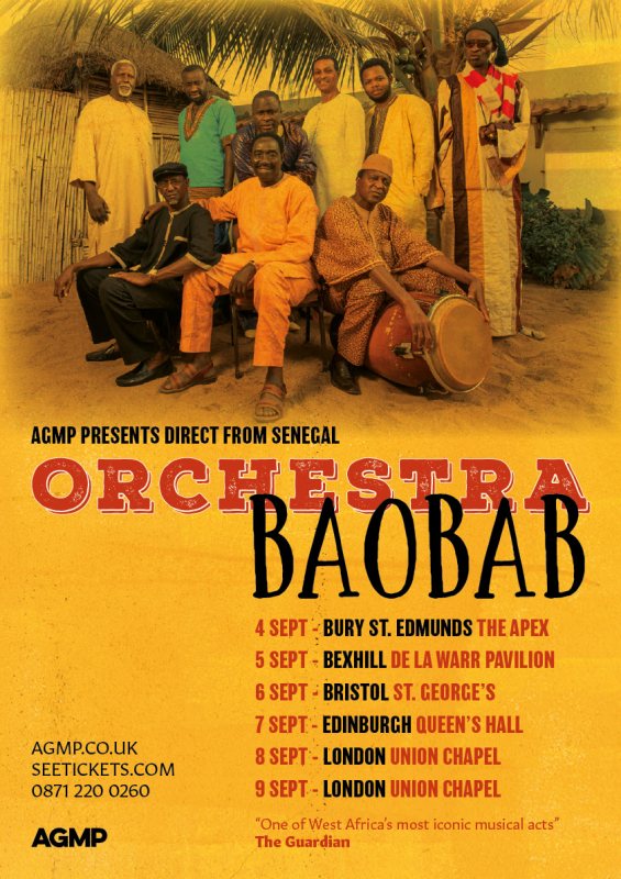 Orchesta Baobab at Union Chapel on Fri 8th September 2023 Flyer