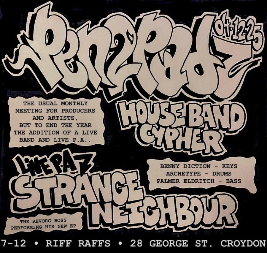 PEN 2 PADZ at Riff Raffs on Thu 4th December 2025 Flyer