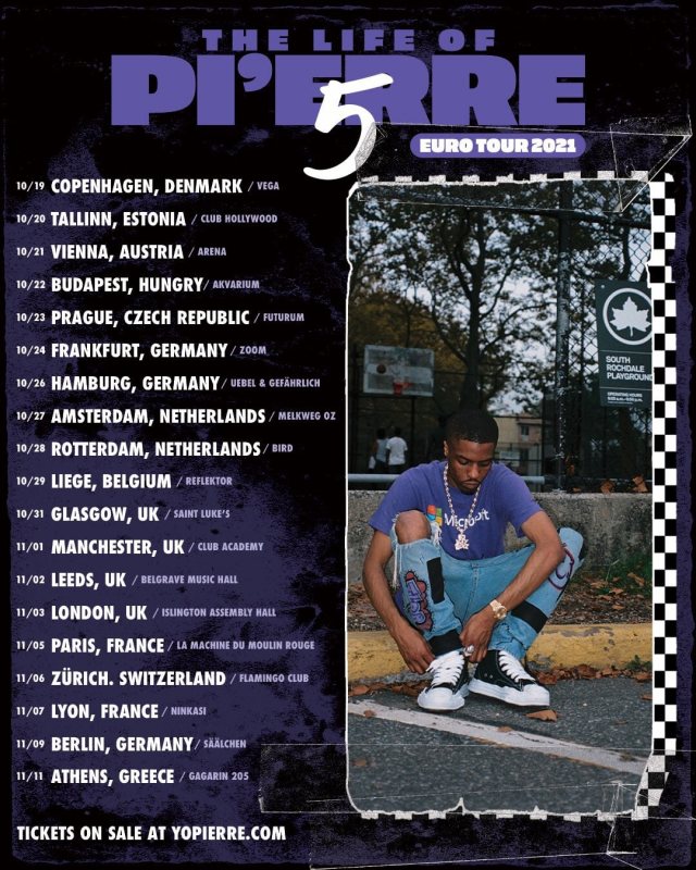 Pi'erre Bourne at Islington Assembly Hall on Wed 3rd November 2021 Flyer