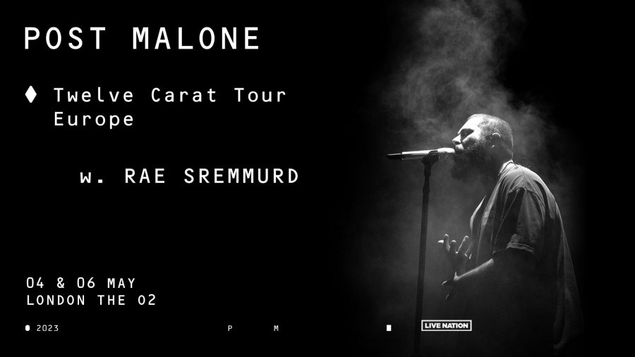 Post Malone at The o2 on Sat 6th May 2023 Flyer