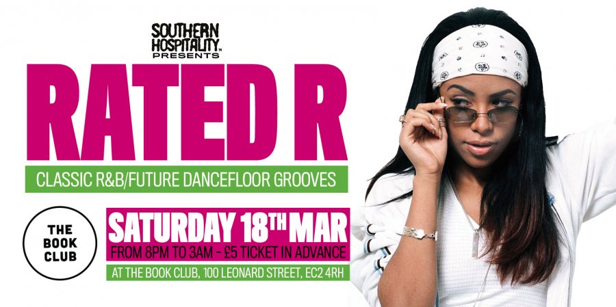 Rated R at Book Club on Sat 18th March 2023 Flyer