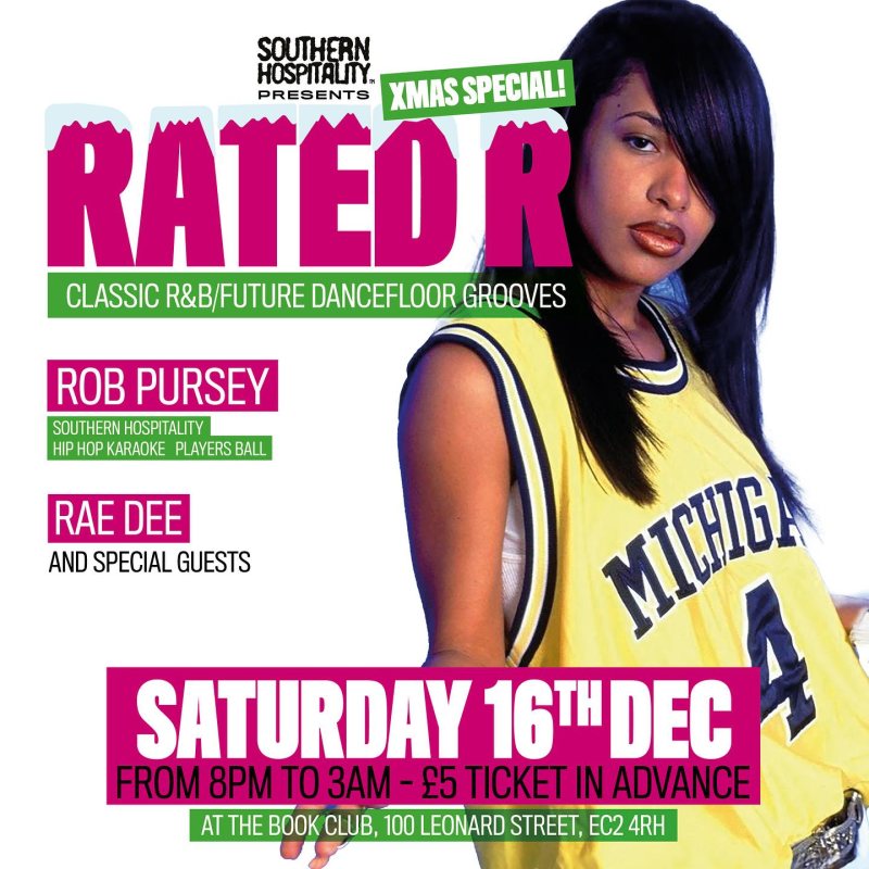 Rated R at Book Club on Sat 16th December 2023 Flyer