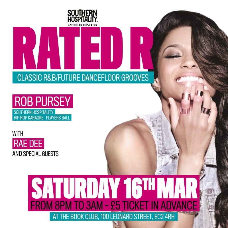 Rated R at Book Club on Sat 16th March 2024 Flyer