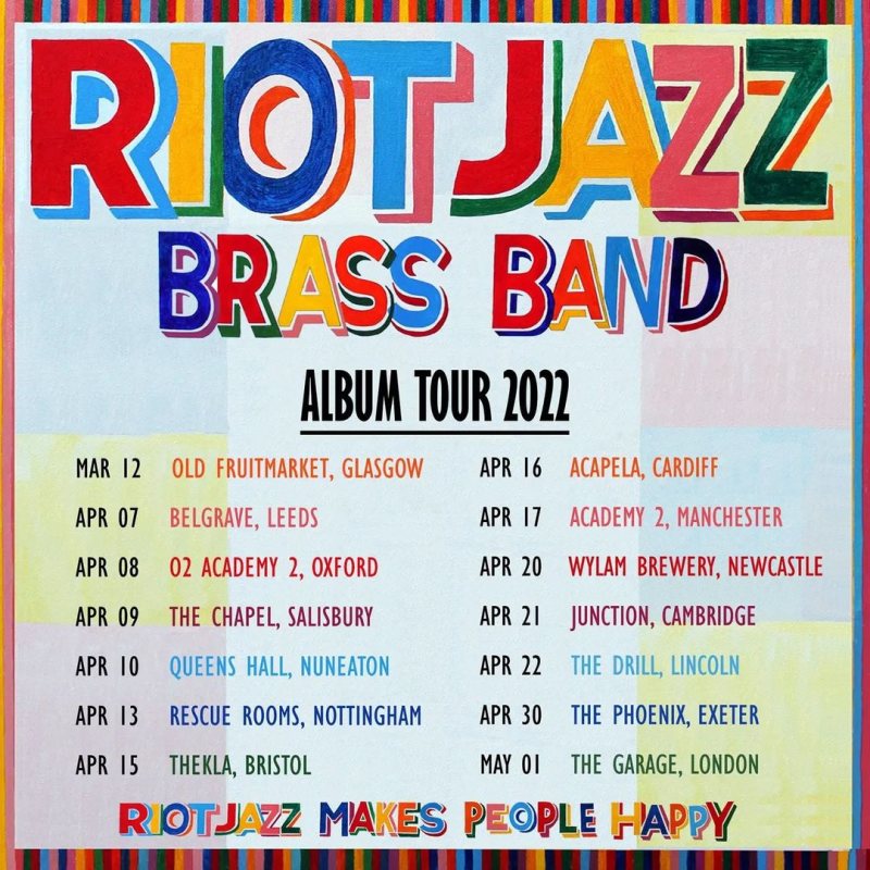 Riot Jazz Brass Band at The Garage on Sun 1st May 2022 Flyer
