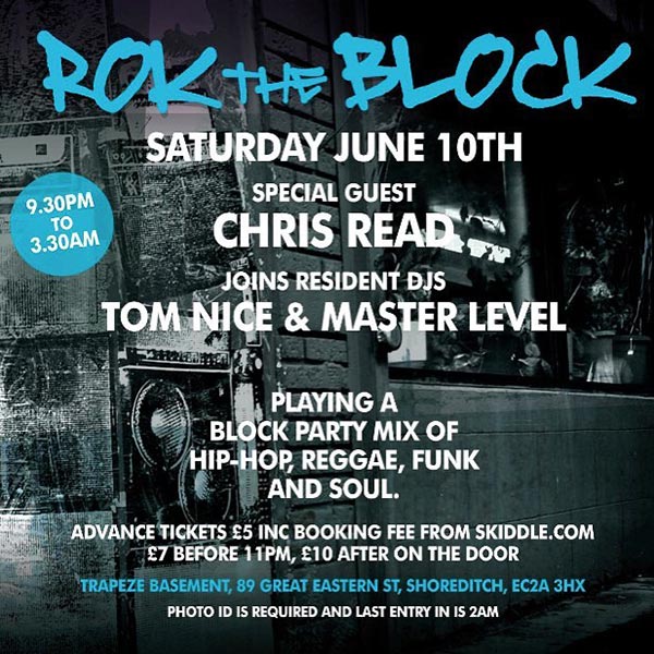 Rok the Block at Trapeze on Sat 10th June 2017 Flyer