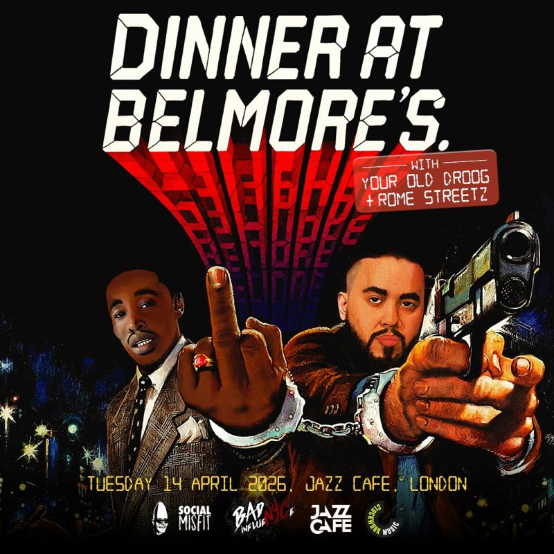 Rome Streetz & Your Old Droog at Jazz Cafe on Tue 14th April 2026 Flyer