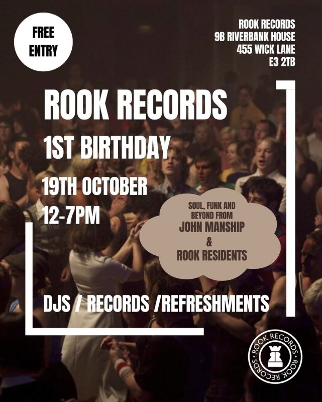 ROOK RECORDS 1ST BIRTHDAY at Rook Records on Sat 19th October 2024 Flyer
