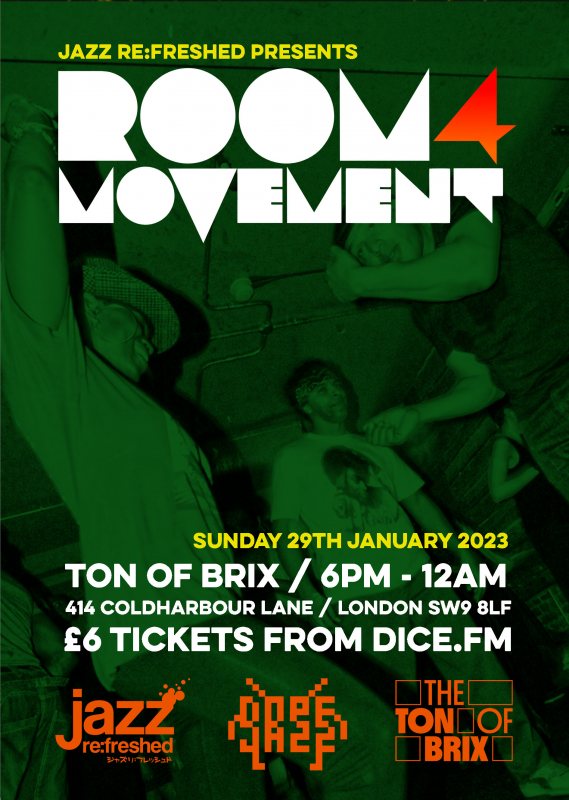 Room4Movement at The Ton of Brix on Sun 29th January 2023 Flyer