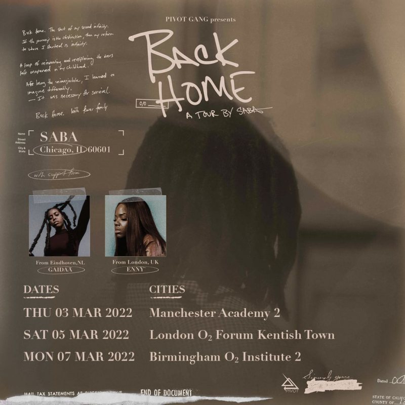 SABA at The Forum on Sat 5th March 2022 Flyer