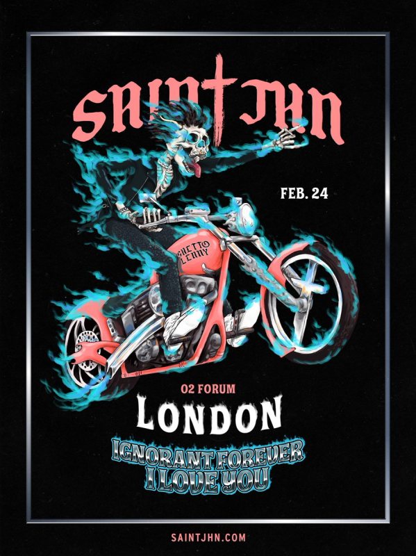 SAINt JHN at The Forum on Thu 24th February 2022 Flyer